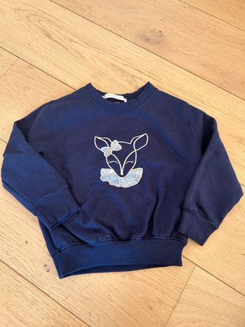 Sweat brodé rose charlotte et compagnie