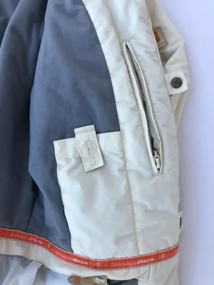 Banana Moon vintage Manteau de ski / Ski coat jacket cream beige Womens L - photo numéro 15