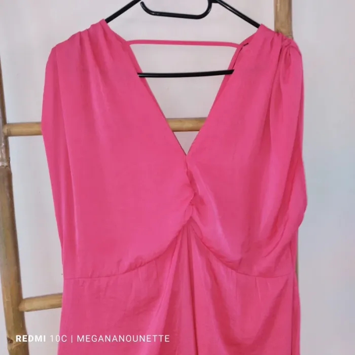 💗 Robe Longue Rose Fluo – Taille 42 – Boutique Indépendante 🌞 Élégante & Unique - photo numéro 4