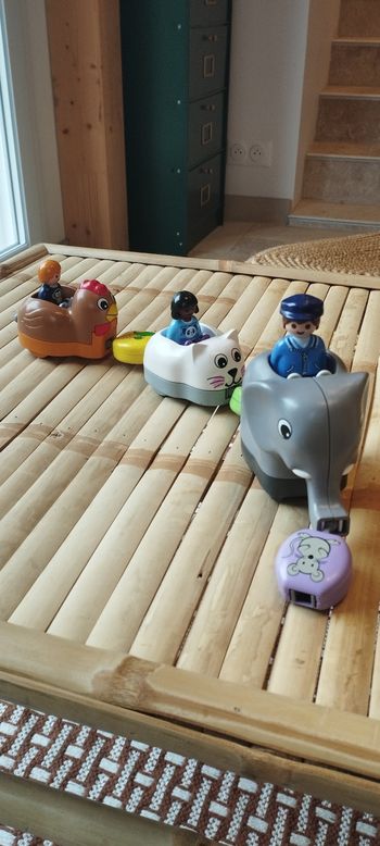 Playmobil 1.2.3 le train des animaux 