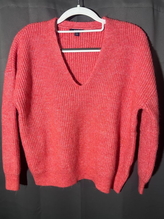 Pull en laine corail, taille L