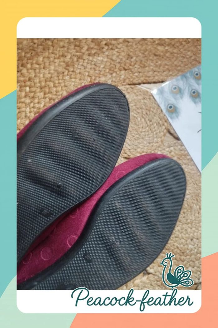 Chaussons pantoufles 41 Bordeaux femme - photo numéro 7
