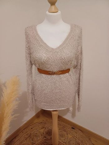 Pull rose clair ajouré tout doux Lady Blush taille S/M 36/38