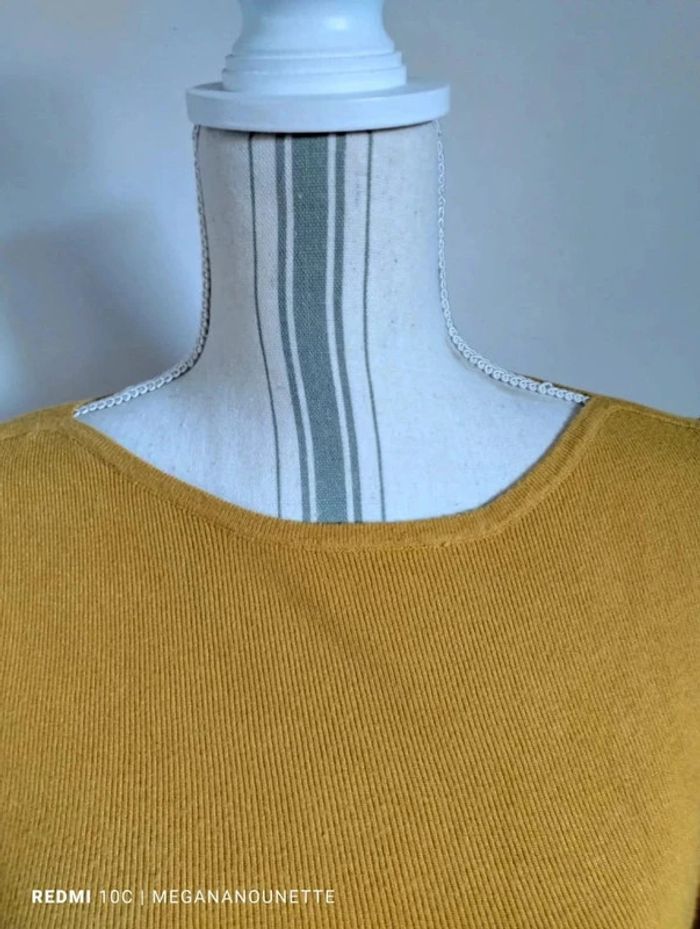 🦋 Magnifique robe pull jaune moutarde Taille 38 Boutique Parisienne - photo numéro 5