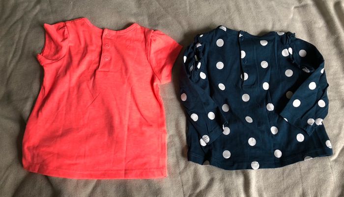 Lot de 2 shirts 9 mois coton bio - photo numéro 2