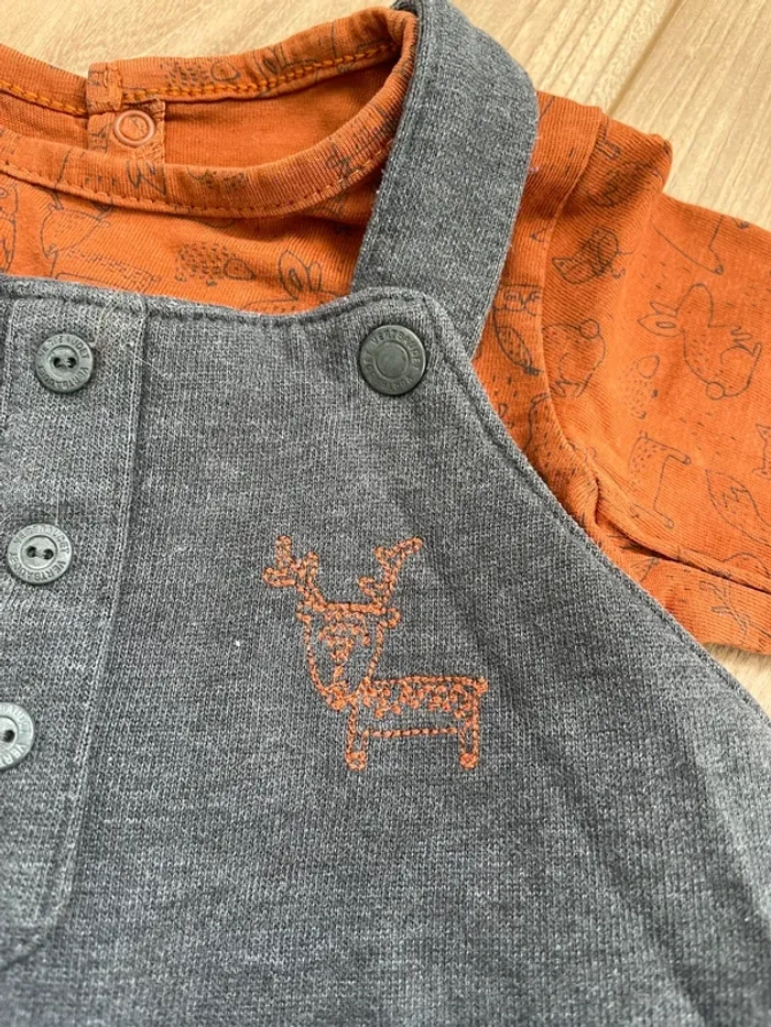 Ensemble salopette tee shirt taille 6mois - photo numéro 3