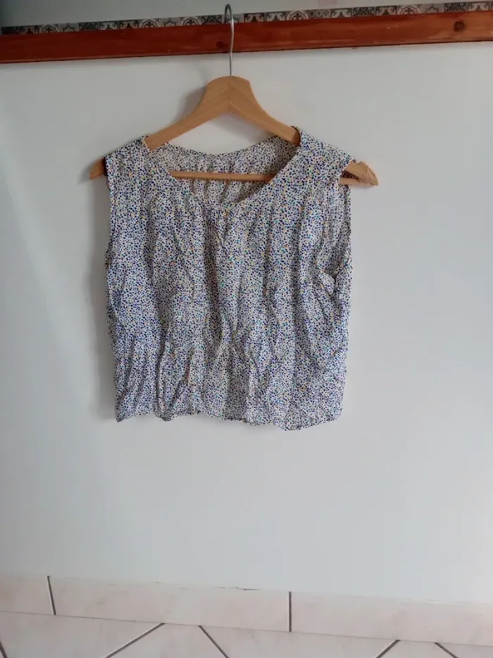 Crop top s motifs multicolores c87 - photo numéro 5