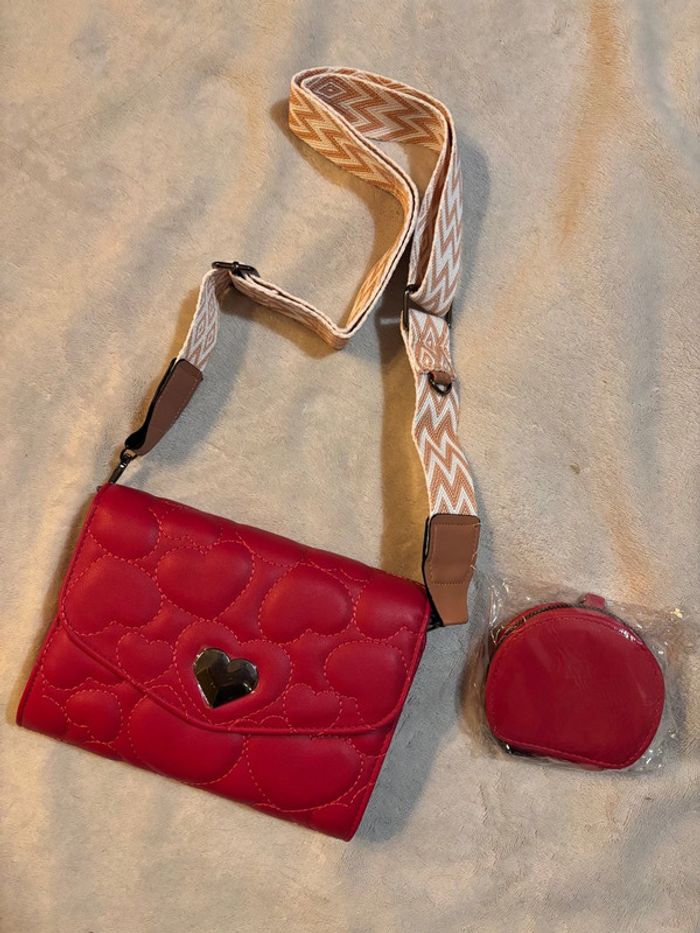 Sac à main coeur rose fushia 💗 - photo numéro 5