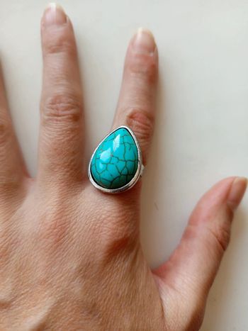 Bague ajustable turquoise