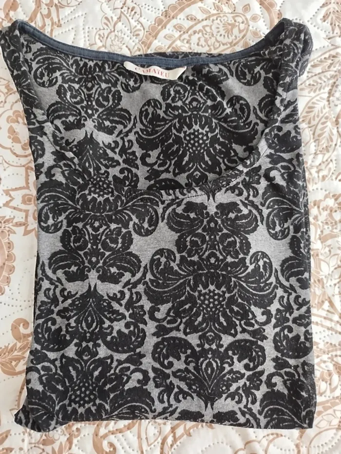 #tee shirt#motif fleuri - photo numéro 2