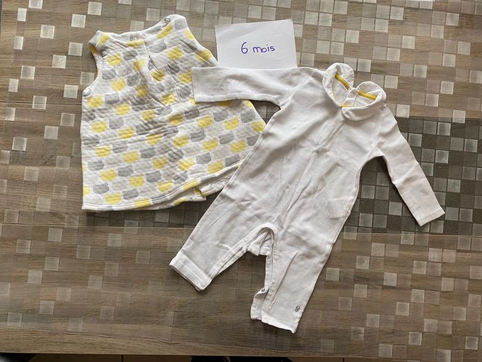 Ensemble robe et combinaison 6 mois fille obaibi