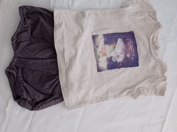 Bloomer + tee shirt taille3 mois réf R189 B6