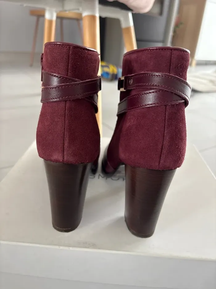 Bottines prune CosmoParis pointure 36 - photo numéro 4