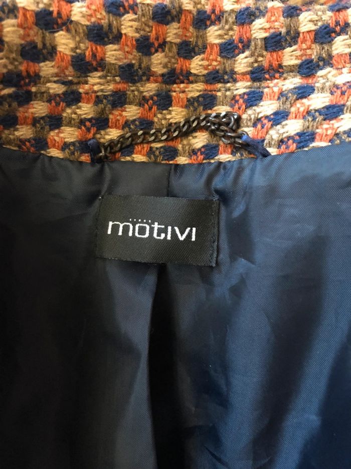 🤎Blazer laine motif multicolore Motivi wool multicolor pattern blazer🧡 - photo numéro 18
