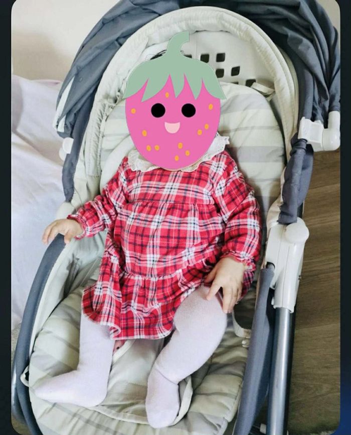 🍎 robe avec dentelle fille 3 mois - photo numéro 3