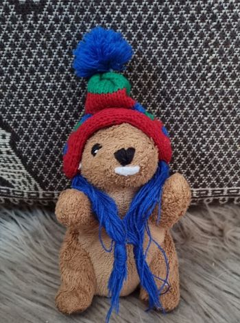 Peluche marmotte avec bonnet