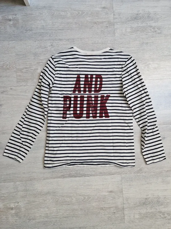 Tee-shirt manches longues marinière Tape à l'œil 12 ans - photo numéro 4