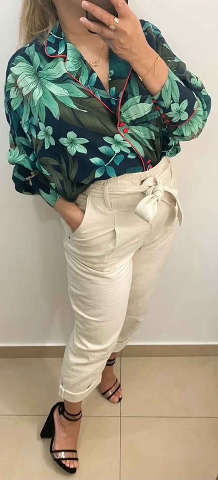 Chemise Zara Imprimé florale Taille M - photo numéro 5