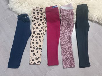 Lot de 5 leggings fille 3 ans