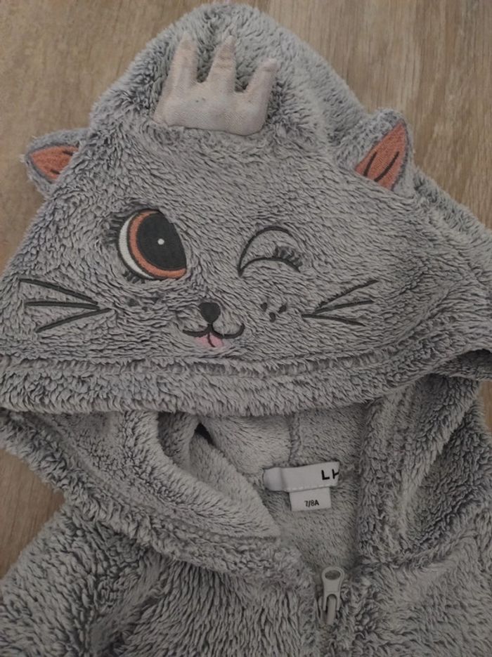 Veste polaire d'intérieur chat La halle - photo numéro 4