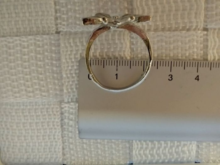 Bague fantaisie papillon avec nacre - photo numéro 4