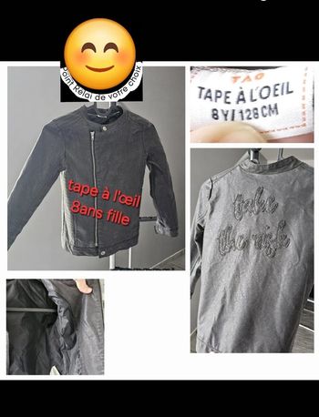 Veste type perfeto blaser fille tape à l œil