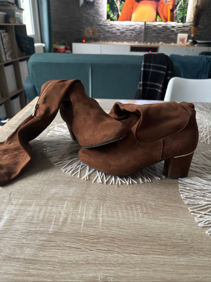 Bottes My Botega en daim marron – 37 – 10€ - photo numéro 2