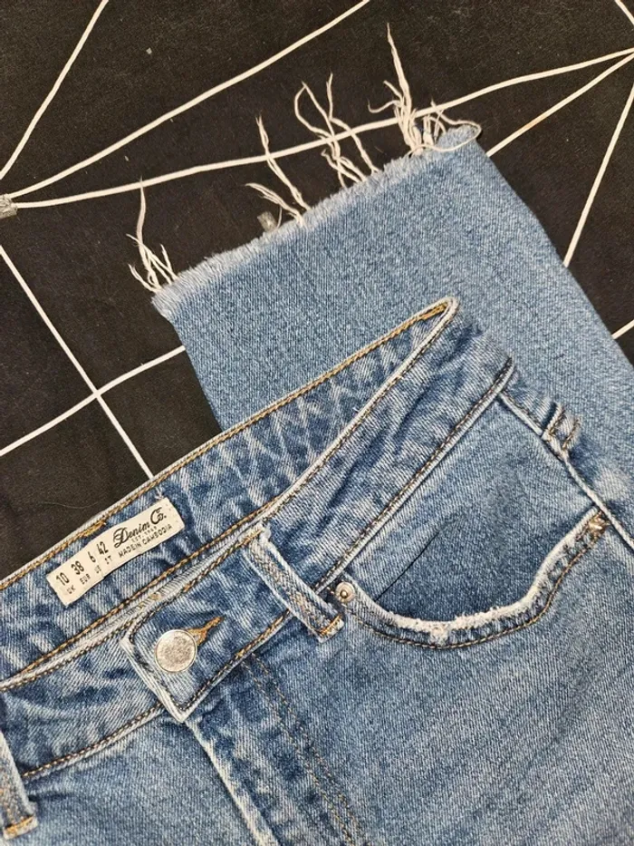 Jean taille haute effiloché bleu Primark taille 38 / M - photo numéro 6