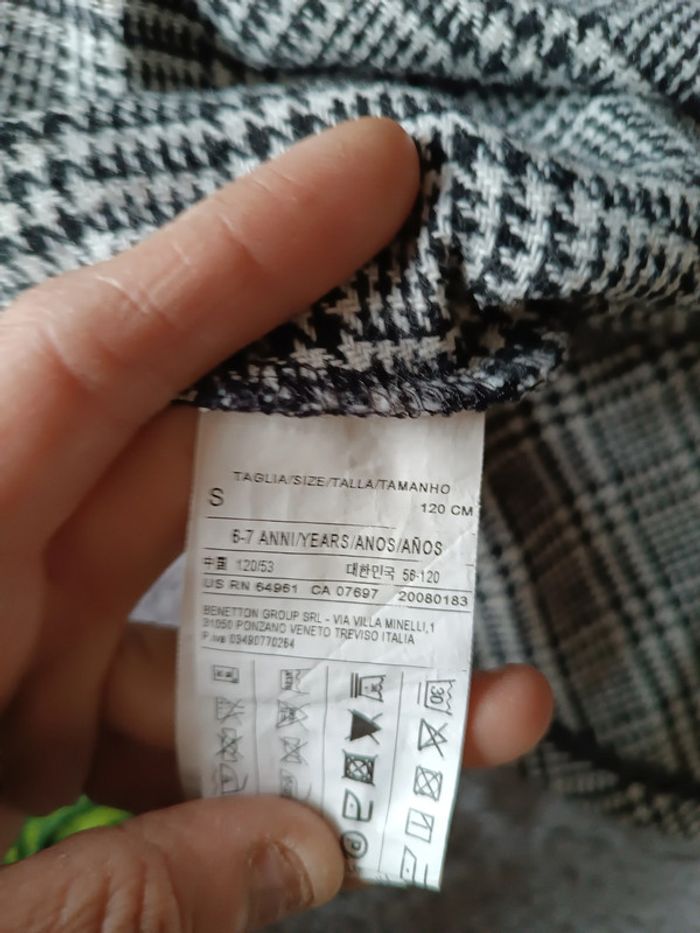 Jupe noir et blanche petit carreaux 6/7 ans - photo numéro 4