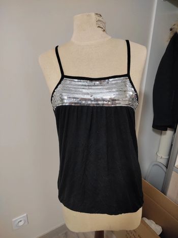 Débardeur noir paillettes