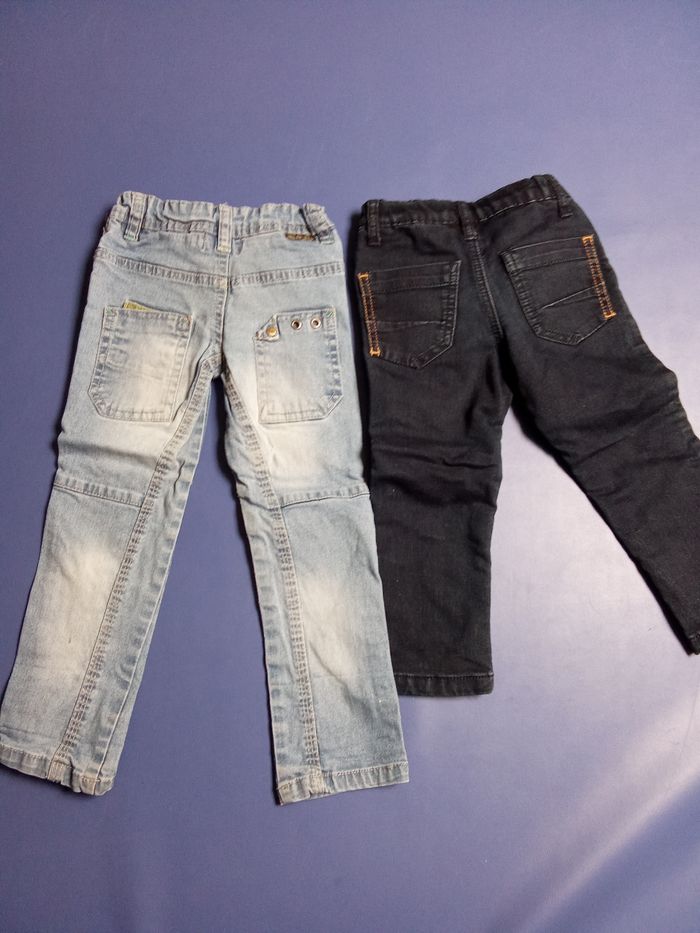 Lot de 2 jeans garçon IKKS et orchestra  2 ans, 24 mois, bleu clair, Marine - photo numéro 2