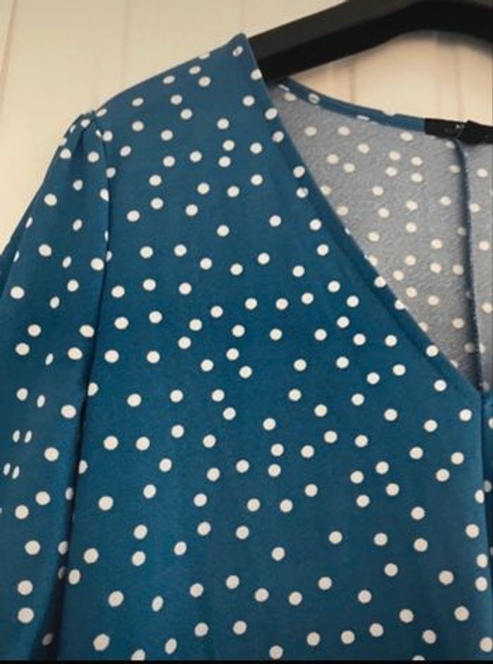 Robe bleu à pois - photo numéro 3