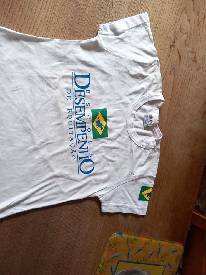 Tee-shirt blanc coton Équitation 8ans - photo numéro 3