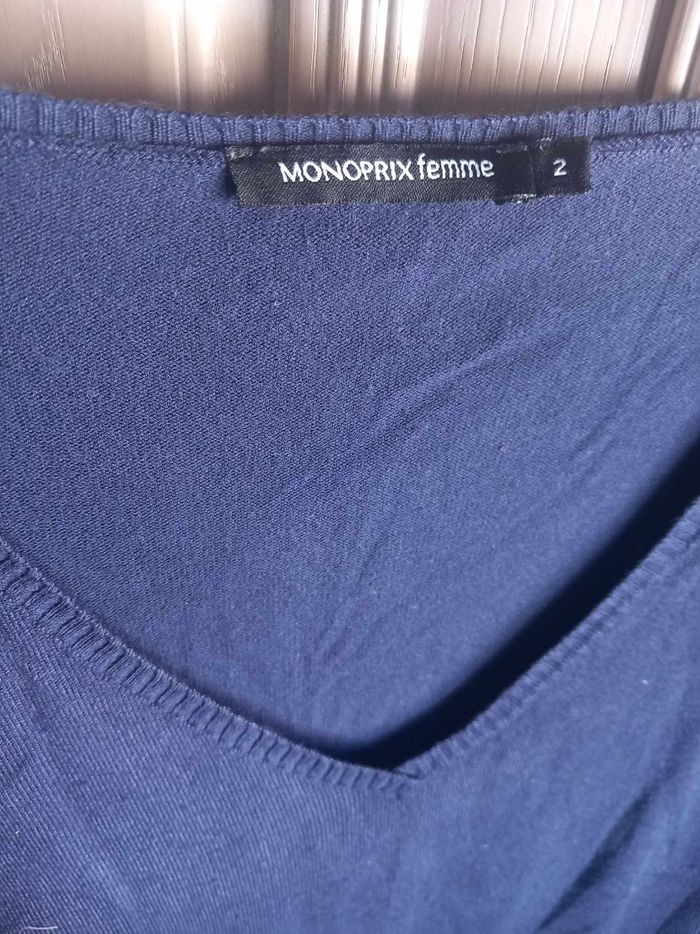 Pull tunique bleu marine T2 Monoprix - photo numéro 5
