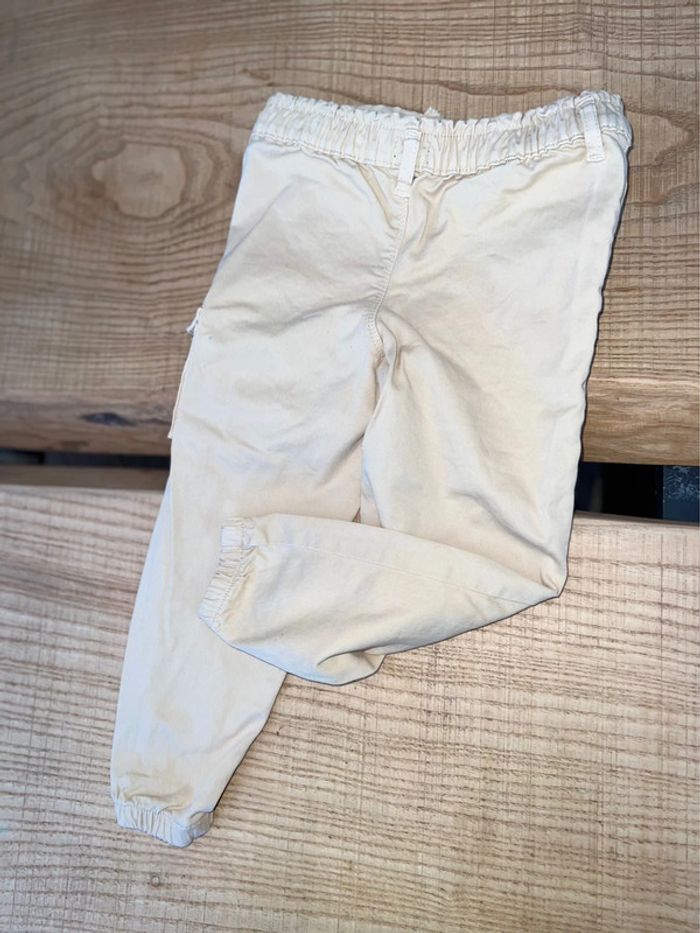 Pantalon cargo taille 3 ans Kiabi beige jean - photo numéro 2