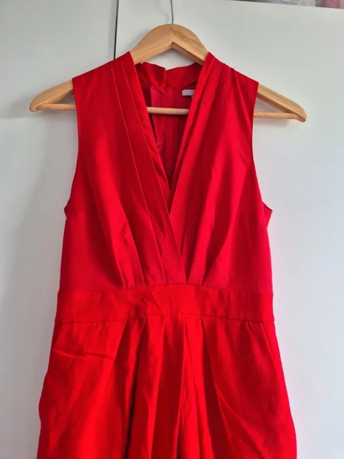 Très belle robe de cocktail rouge H&M taille XS 34 - photo numéro 3