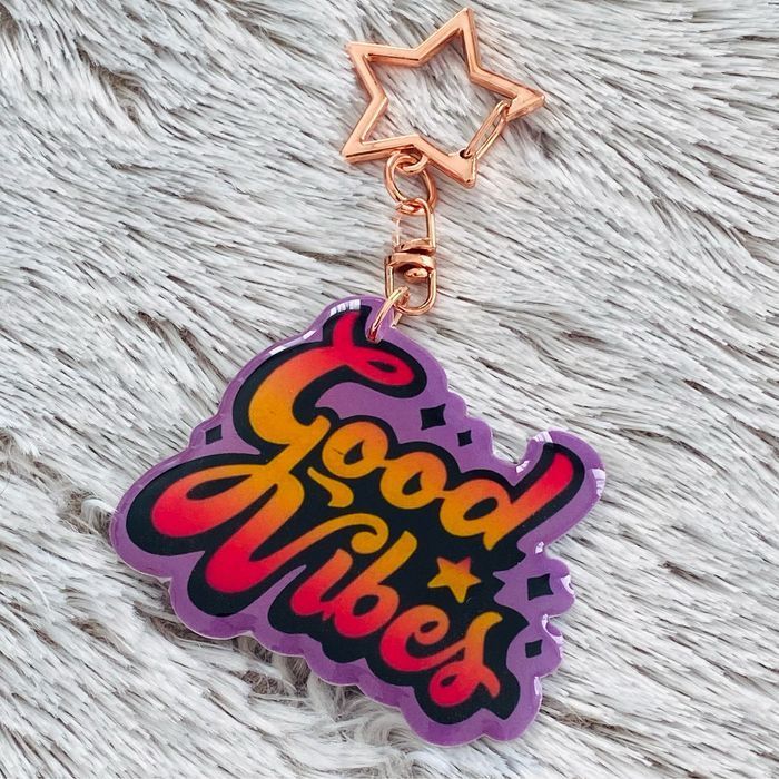 Porte cles Fait main Good vibes Funk
