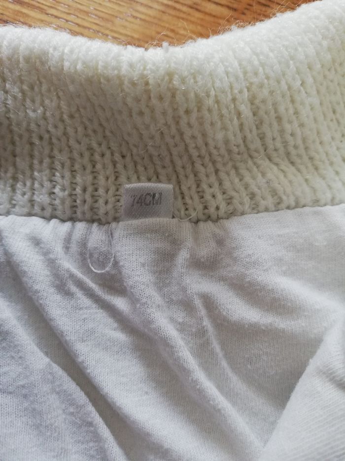 Veste blanc et bleu garçon 12 mois - photo numéro 2