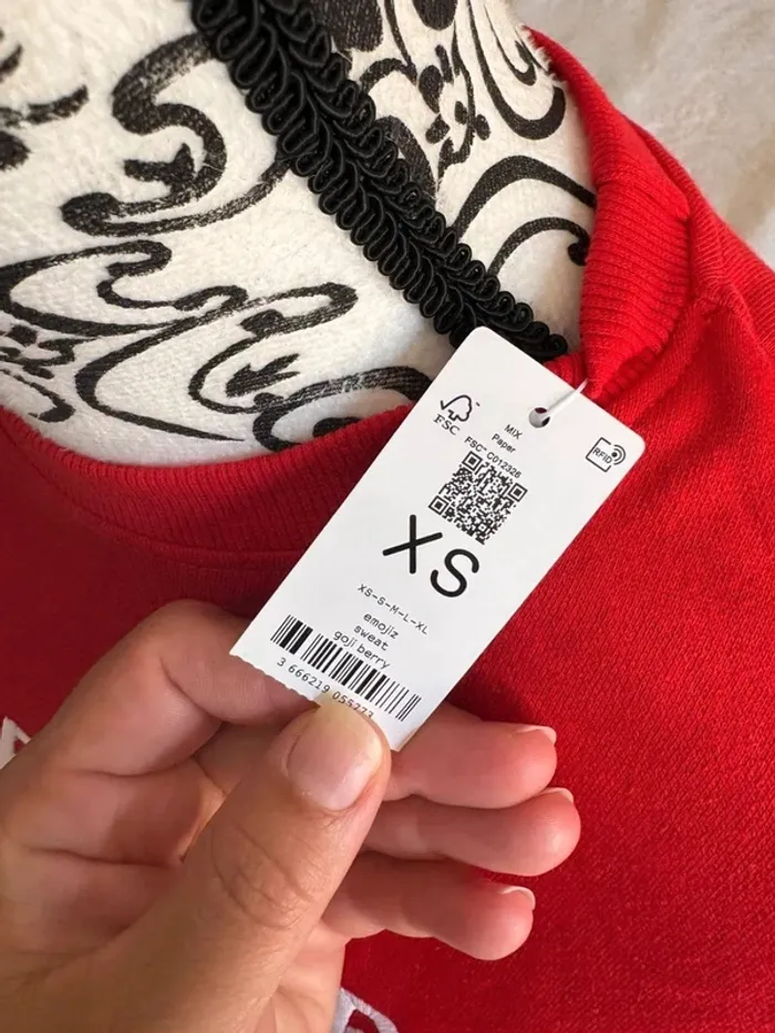 Sweat rouge crop top “Briseuse de Cœur” Undiz – Taille XS - photo numéro 4