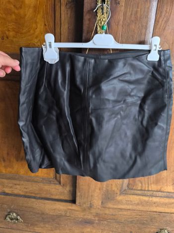 Jupe simili cuir noire