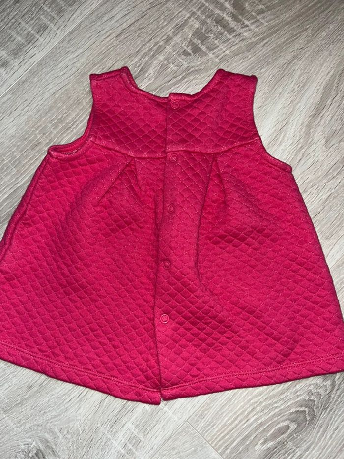 Robe molletonnée rose fuschia manche courte - photo numéro 3