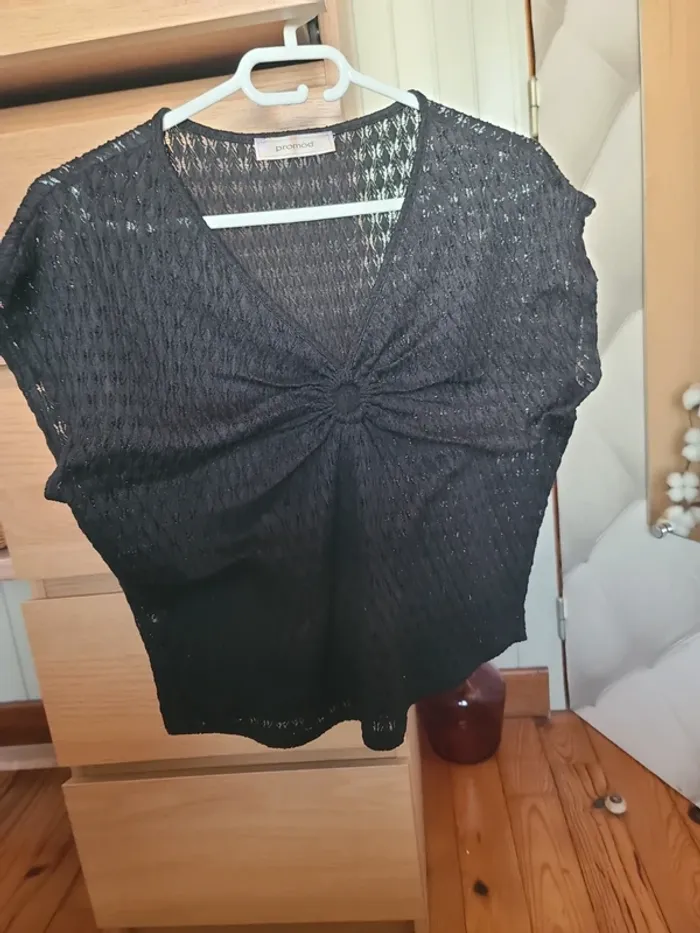 Top maille fantaisie