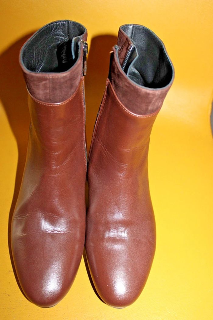 boots bottines en cuir + daim marque carel pointure 36.5 - photo numéro 3