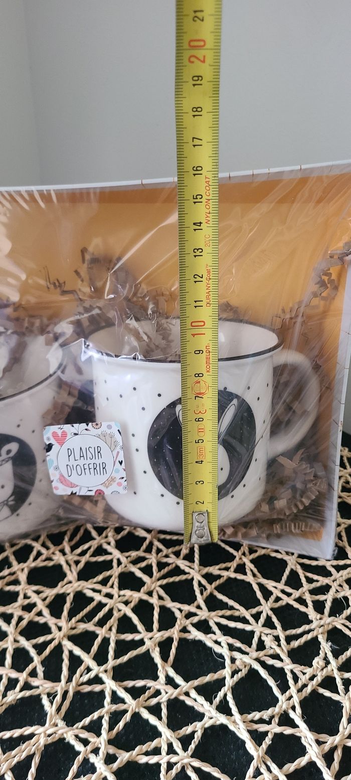 Lot de 2 tasses à café en porcelaine - photo numéro 3