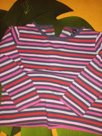 Beau haut rayé bébé 12 mois coton