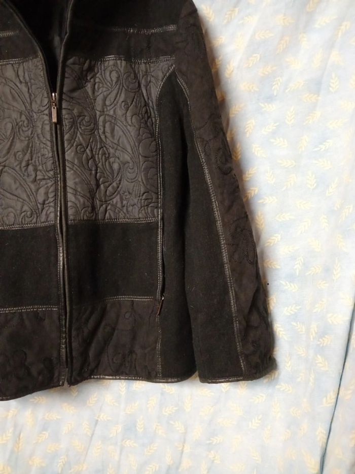 Manteau col doublé fourrure - photo numéro 2