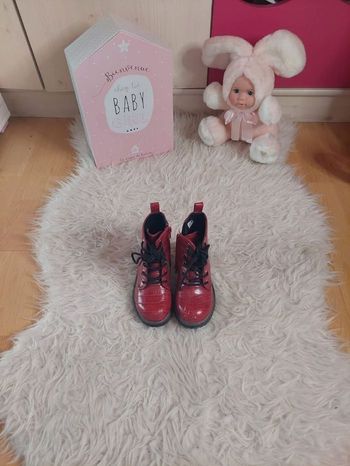 Bottines croco bordeaux fille T24 BE 👧