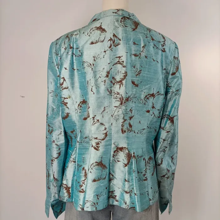 Chemise Dona Louisa Paris 46 turquoise motif made in france - A199 - photo numéro 4