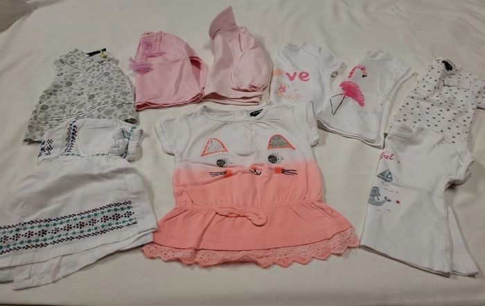 Lot de 9 t shirt filles 3mois