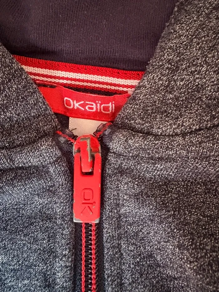 Sweat gilet zippé Okaïdi 8 ans - photo numéro 3
